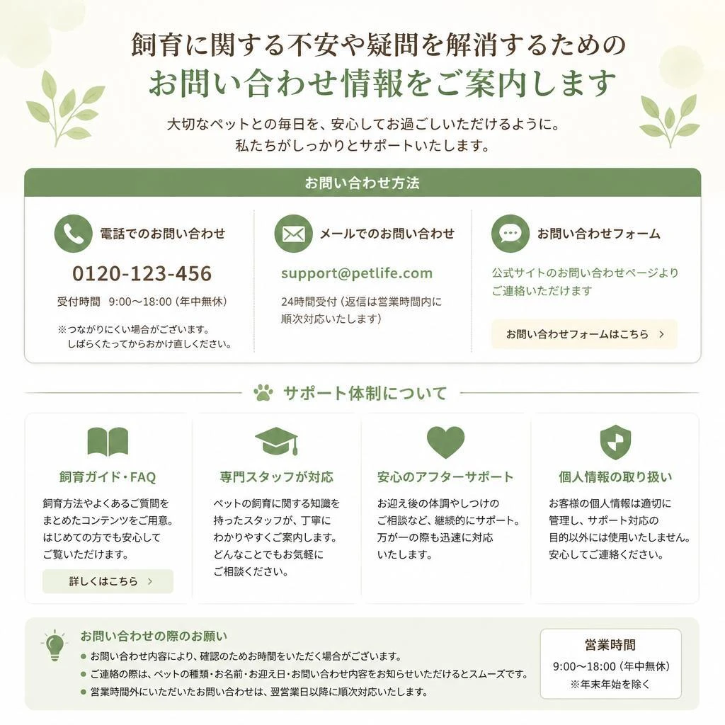 7. お問い合わせ：あなたのトイプードルとの生活をサポートします